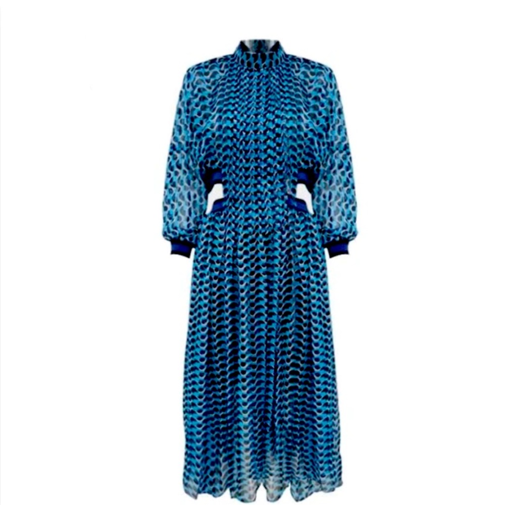 Sexy Midi Blue Dress